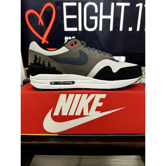 NEW MENS SIZE 9 / W10.5 Nike Air Max 1 PRM Escape Treeline Slate Blue FJ0698-100 - Picture 2 of 6